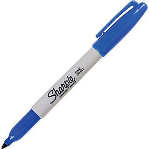 Sharpie fine point permanent markers, blue, dozen durable fine point tip bright for sale