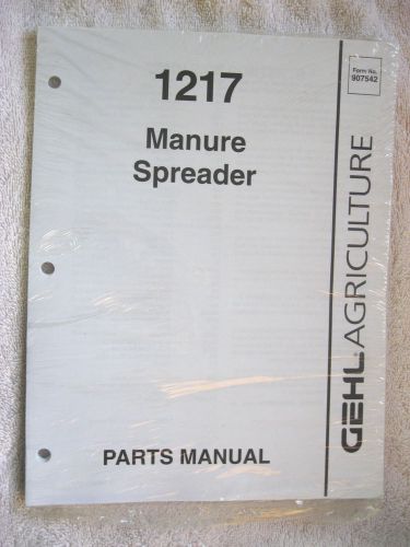 1997 GEHL 1217 MANURE SPREADER PARTS MANUAL