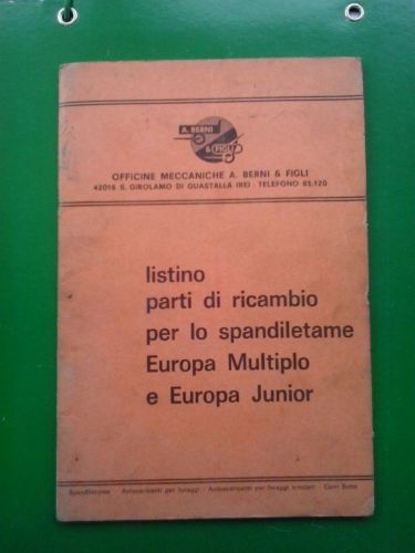 spandiletame europa,listino parti ricambio