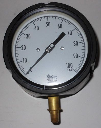 Robertshaw 4&#034; pressure gauge 0-100 psi with 1/4&#034; bottom connection nnb for sale