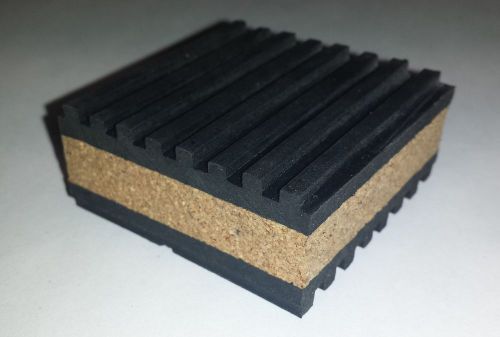 4 pack Anti Vibration isolation pad rubber/cork 2x2x7/8 HVAC Machinery  MP2C