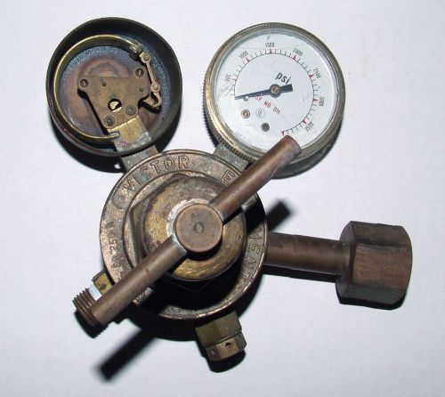 Victor 4000 PSI Valve Gas Pressure Regulator~Gauge~Steampunk~Brass~SR250A