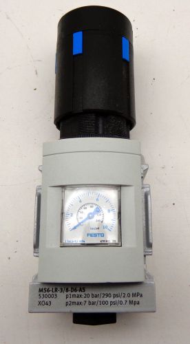 Festo ms6-lr-3/8-d6-as pressure regulator w/ pressure gauge for sale