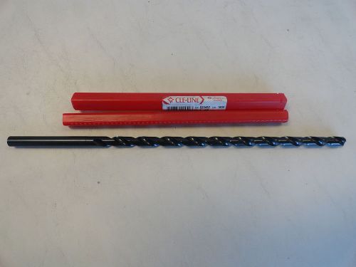 Cle-line c20452 oal hss 118 (deg) k-notched point black oxide drill 3/8&#034; x 12&#034; for sale
