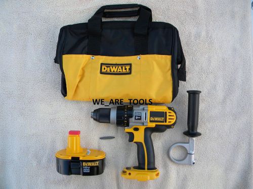 New dewalt cordless dcd970 18v hammer drill, dc9096 battery,tool bag 18 volt xrp for sale