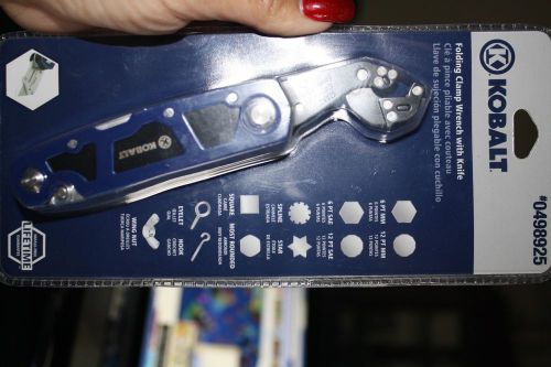 Kobalt folding clamp wrench with knife