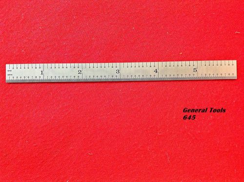 New general tools 6&#034; tempered steel precision ruler usa made #645 free shipping for sale