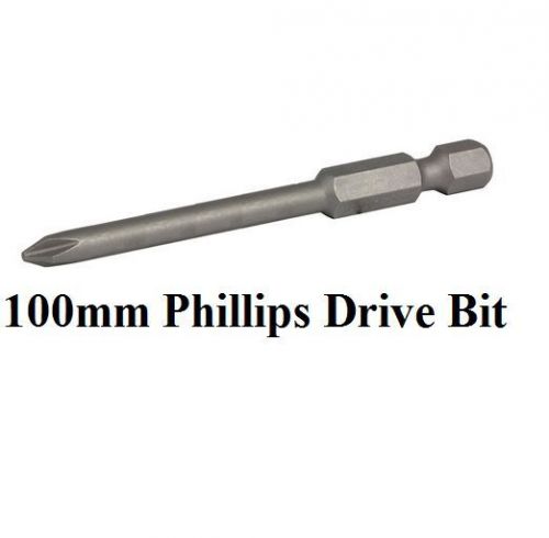 Phillips power drive insert #2 - no.2 x 100mm screw driver bit magnetic ph2 40pc for sale