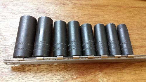 Snap on 3/8&#034; drive metric impact deep socket 8pc set 10mm to 19mm part# simfm for sale