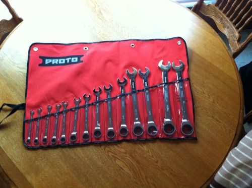Proto ratcheting wrench set, sae, 12 pt, 14 pc for sale