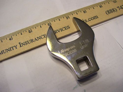 Snap on 1/2&#034; drive 1-1/8&#034; crow foot wrench usa! sco36 for sale