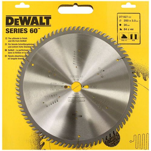 Dewalt dt1827 series 60 350mm circular saw blade 350 x 30 84t atb pos 10° for sale