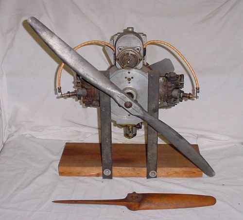 Antique Bosch Opposed Gas Engine Aviation Airplane Hit Miss Small Model Sized