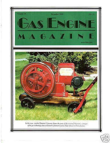 Edwards Gas Engine - Shingle Mill Restoration, magazine