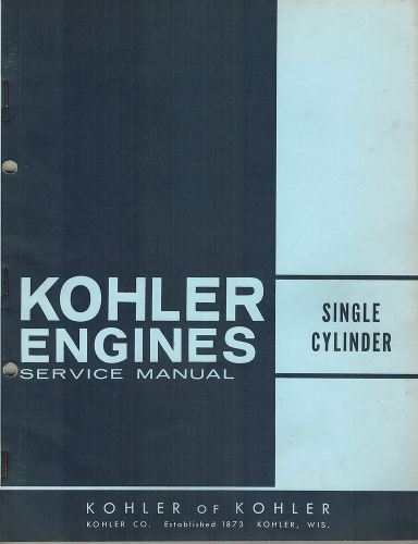 KOHLER K91 K141 K161 K181 K241 K301 SINGLE CYLINDER ENGINES SERVICE MANUAL