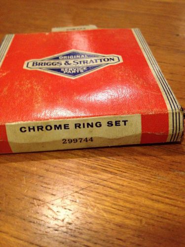 Genuine OEM Briggs &amp; Stratton Gas Engine Chrome Ring Set 299744 Piston Rings NEW