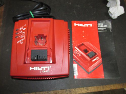 hilti C7/36-ACS  smart  charger 115V/AC ,Ni-Cd &amp; Ni-Mh, 7.2v to 36v  USED (634)