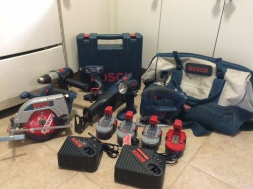 Bosch deluxe 18 volt ni-cad cordless 6 tool combo kit for sale