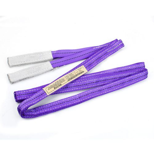 Purple 5 meters length 30mm width eye to eye polyester web lifting strap for sale