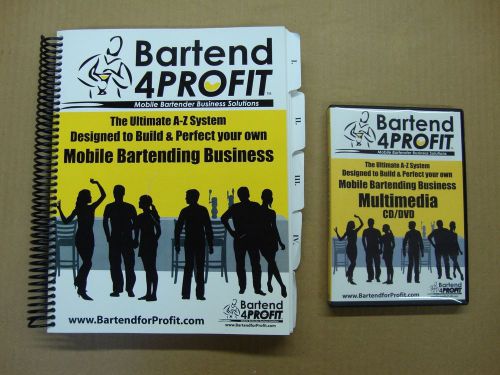 Bartend 4 Profit, Mobile Bartending Business Solutions System Guide, &amp; DVD&#039;s