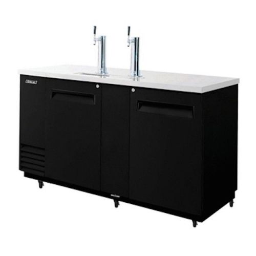 New turbo air black &amp; stainless steel 3 keg capacity beer dispenser - 70&#034;l !! for sale