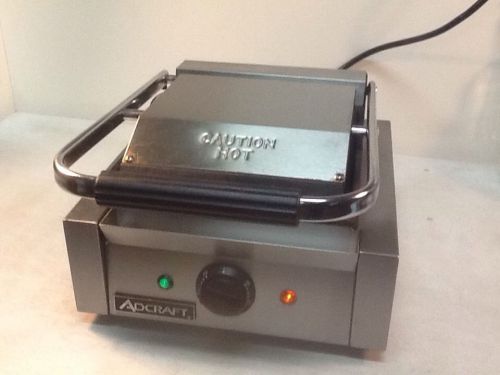 Commercial Adcraft SC-822/FB panini sandwich single -flat grill