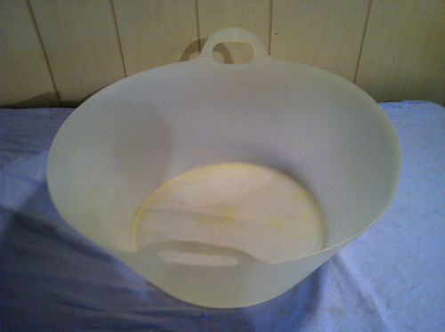 Plastic mixing bowl w/ handles for commercial mixer blender chopper for sale