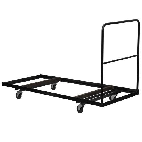 Flash Furniture NG-DY3072-GG Black Steel Folding Table Dolly for 30&#034; x 72&#034; Recta