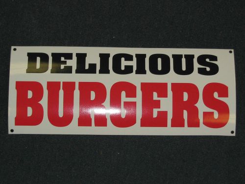 Burgers All Weather Banner Sign Hamburgers Cheese Frys Steaks