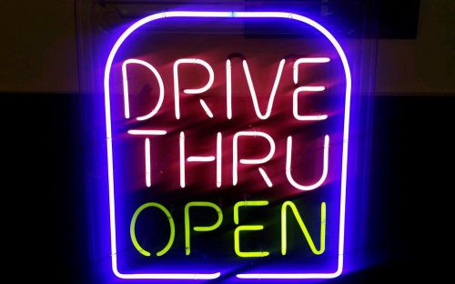 Drive-Thru Neon Open Sign