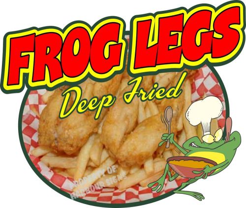 Frog Legs Decal 8&#034; Deep Fried Concession Restaurant Food Truck Vinyl Menu