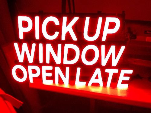 Led lighted open late sign for sale