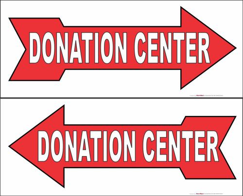 GIANT 1 RIGHT &amp; 1 LEFT ARROW BANNER SIGN DONATION CENTER Thrift Store shop