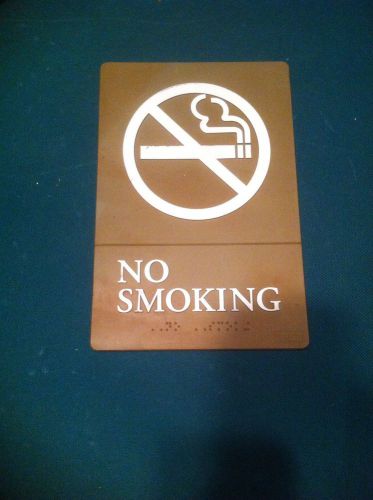 No Smoking Sign Symbol Braille