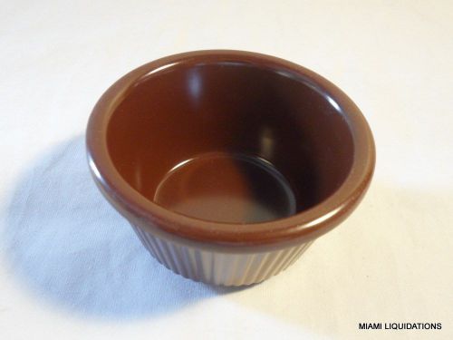 Lot of 48 3oz fluted Ramekin Carlisle S282-69 melamine chocolate brown BPA free