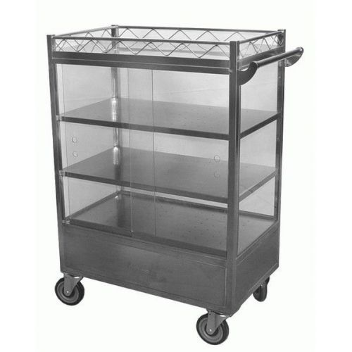 Stainless steel dim sum display cart with warmer - m for sale