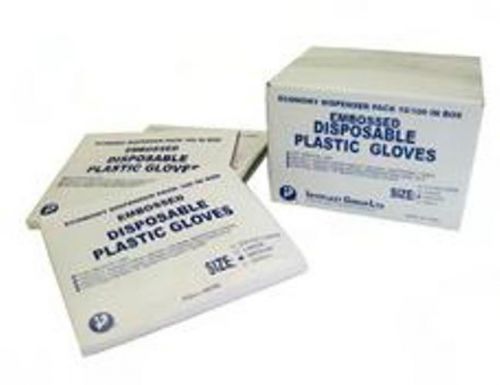 ECONOMY DISPENSER EMBOSSED DISPOSABLE PLASTIC GLOVES 10 BOXES 100/BOX 1000 TOTAL