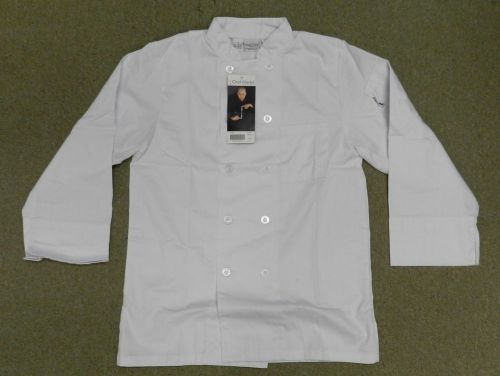 Chef works 1947 restaurant uniform plastic button coat jacket white s new for sale