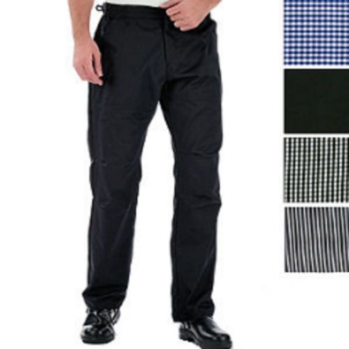Le Chef Black 24/7 Unisex Chef Trousers Size XS to 2XL Free P&amp;P