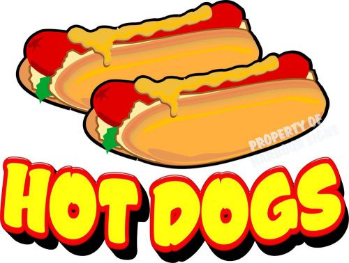 Hot Dogs Hotdogs Restaurant Cart Concession Trailer Van Food Truck Decal 24&#034;