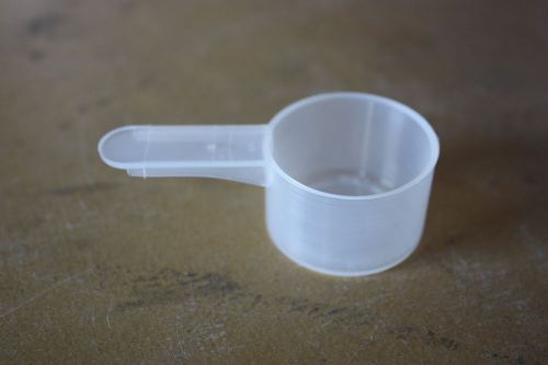New NATIONAL MEASURES 18cc clear white Plastic food grade SCOOP short handle