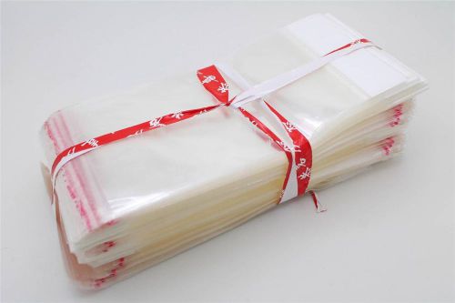 200pcs (10&#034;x 5.25&#034;)clear resealable poly cello bags w hang hole tab tag -25x13cm for sale