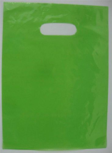 200 Qty. 9 x 12 Lime Glossy Low Density Merchandise Bag Retail Shopping Bags