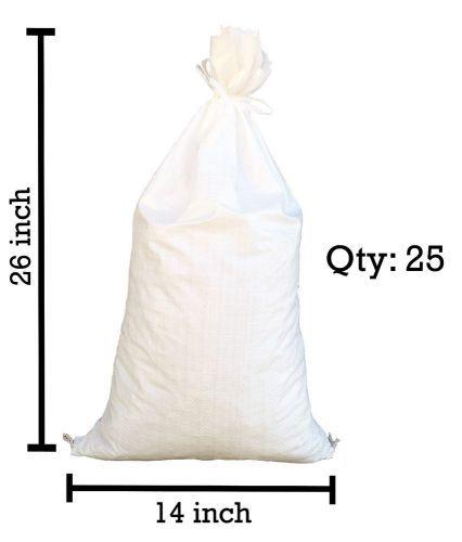 Sandbaggy 25 white empty sandbags for sale 14x26 sandbag sand bags bag poly for sale
