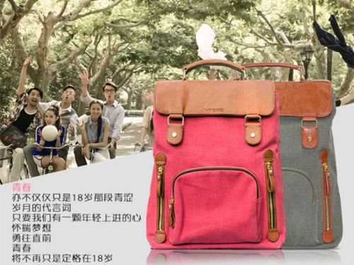 11&#034;12&#034;13&#034;14&#034; Fashion High Quality Canvas Desktop Backpack Travel Bag With Handle