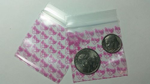 2020 Original Apple 2.5mil Mini Ziplock Bags (2&#034; x 2&#034;)(1pk/100bags) Pink Panther