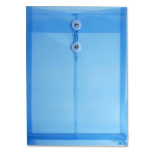 Itoya of America, Ltd Poly Envelope with Button String Closure Blue