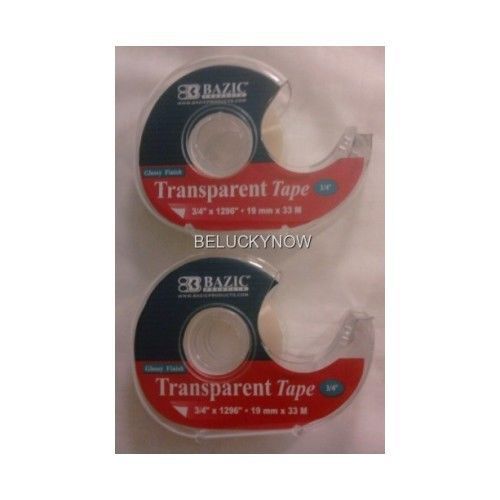 ClearTransparent 3/4 inch Tape  Lot of 2-  Home Office SuppliesTools Packing New