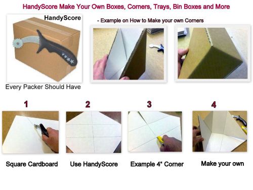 3 HandyScore Handheld cardboard scoring tool Make Your Own Box, Corners &amp; Trays
