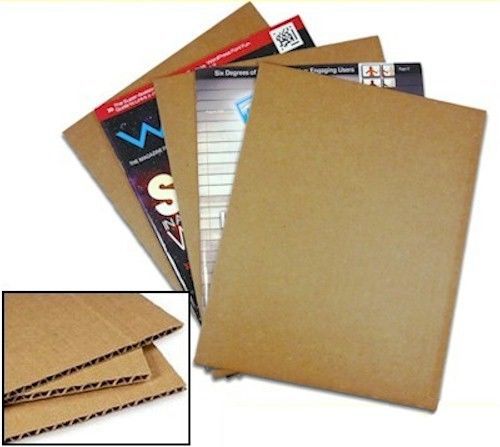 (100) 8.5 x 11 cardboard corrugated pads insert 8 1/2&#034; x 11&#034; for sale